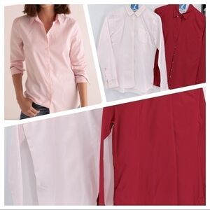 TOMMY HILFIGER WOMENS PINK STRIPED SHIRT BURGUNDY SHIRT 2/38